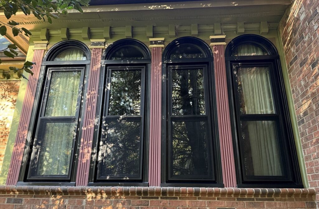Black frame ProVia window replacement in Raleigh