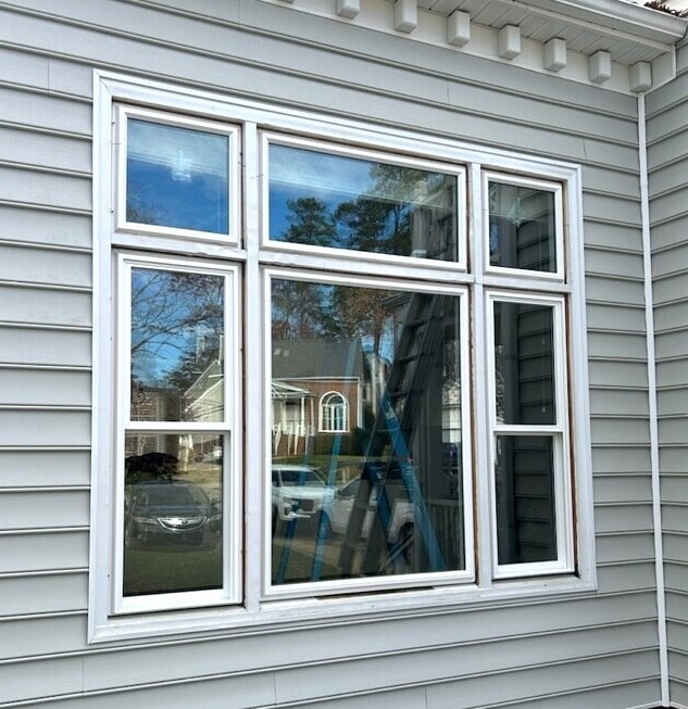 Old window before being replaced on a home in Cary, NC