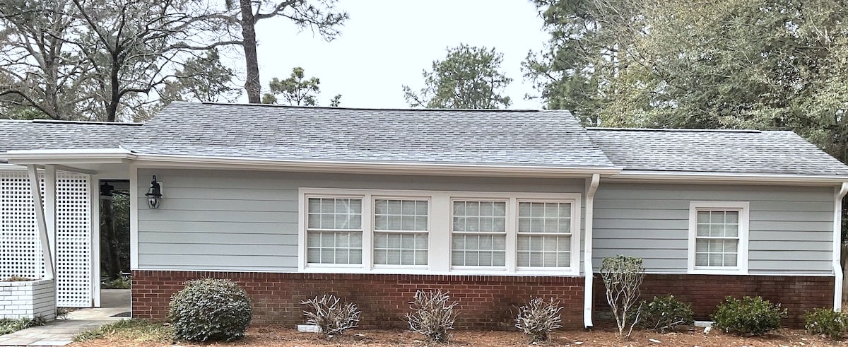 New gray James Hardie Board siding