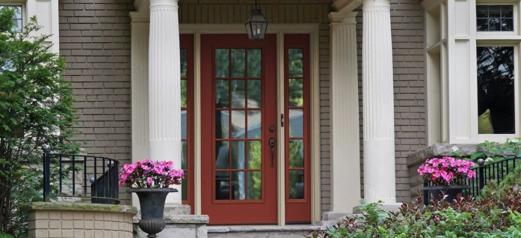 Professional fiberglass front door installation
