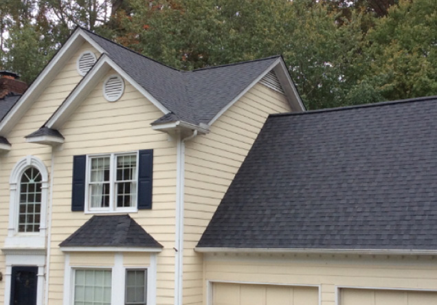 roof with asphalt shingles