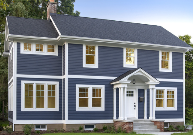 dark blue roof