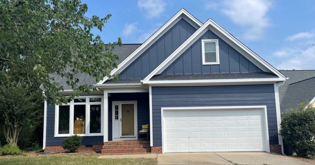 Mixing siding styles for texture and dimension