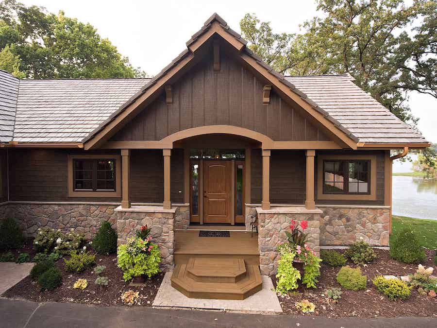 James Hardie siding styles on a beautifully designed home exterior